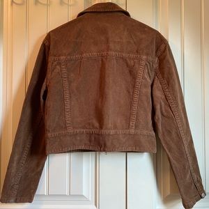 John Galt medium brown corduroy collared jacket.
